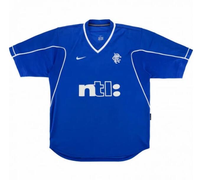 1999-01 Rangers Retro Home Kit Soccer Jersey